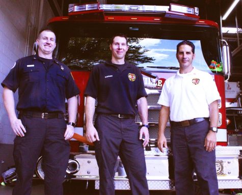 New member Mike Boyle (left), David Naspinski (middle), and deputy chief Mike Pakosta (right) are some of the members you can find working a 24 hour shift at the libertyville fire station. When not responding to a call, they often clean, check equipment, or find ways to engage with the community.