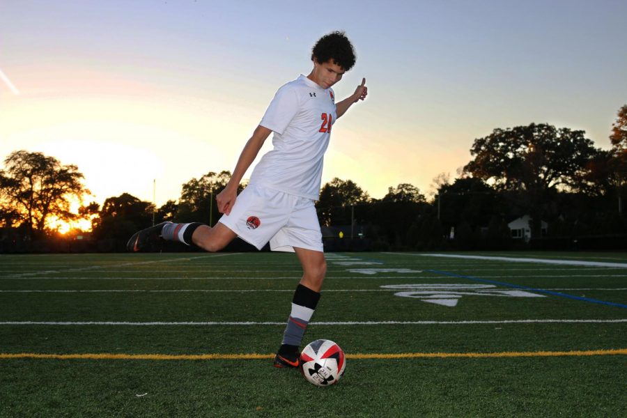 Mason Williams, a LHS senior, can be seen on the soccer field wearing two to three pairs of socks. This superstition began many years ago and to this day Williams will not be seen touching a soccer ball without these layers.