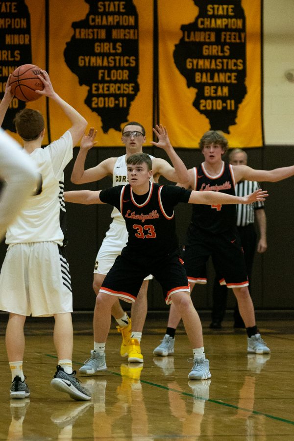 Junior captain Jackson Watson locks down on defense, contributing to the Wildcats’ successful first quarter.