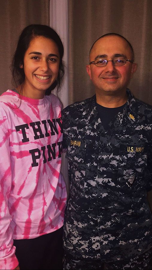 Sophomore Rania Bahrani enjoys being able to tell exciting stories about her father, who is currently in the Navy. Her father feels proud to be able to give back to the country that he immigrated to.