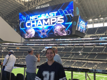 “My favorite part of Texas was going to the Cowboys game because it was really fun. I really liked spending time with all my family and watching the game because I love football.”