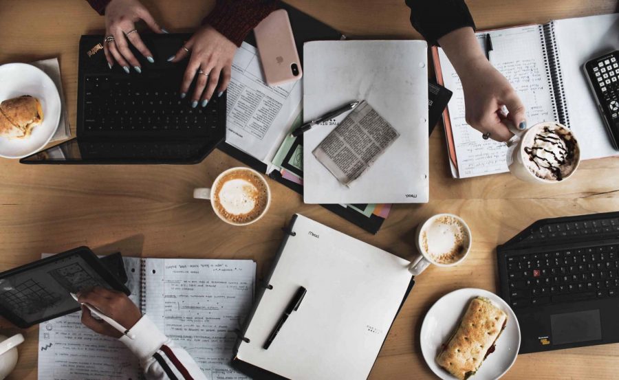 This table at Starbucks, completely overrun by high schoolers’ homework, laptops and stationery, is a scene very familiar to the frequent coffee-shop goers of LHS.