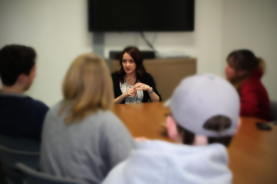 Mrs. Emily Eichmeier, one of the school's social workers, runs some of the various student support groups offered. The groups give students a safe environment where they are able to talk and relate to other students who may be experiencing similar circumstances