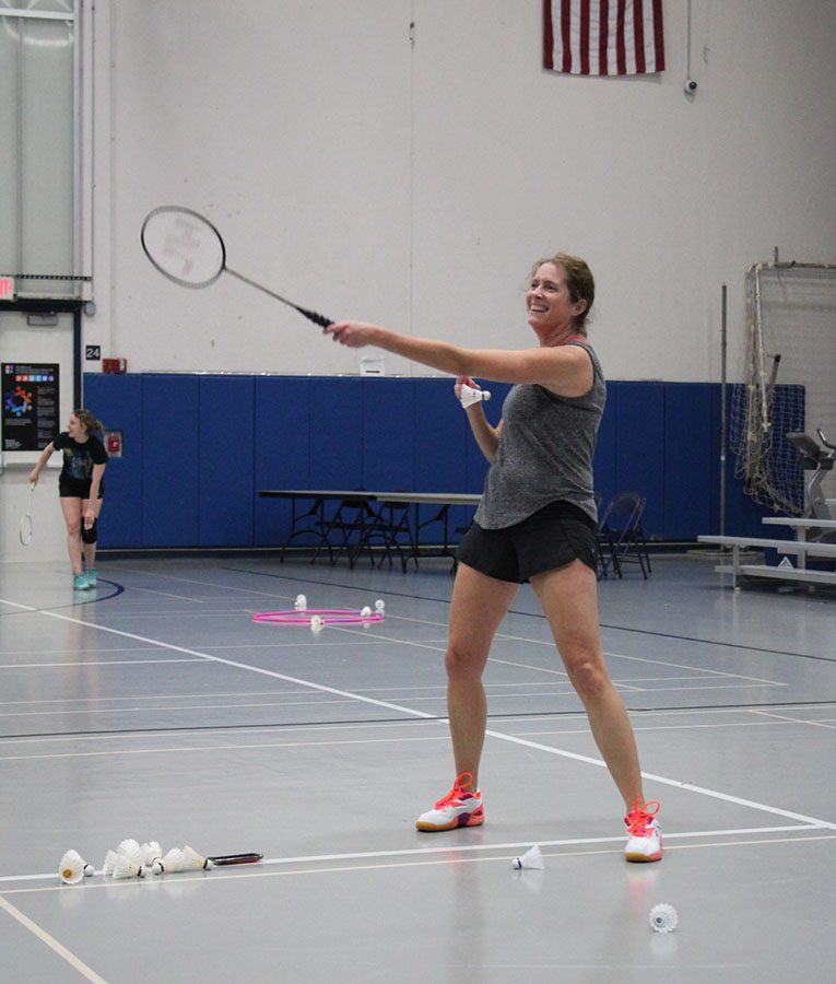Mrs. Judi Neuberger, Head Badminton Coach expresses that although she has never faced personal hardships being a female coach, it can often be more difficult for females in leadership positions who are raising children as well.