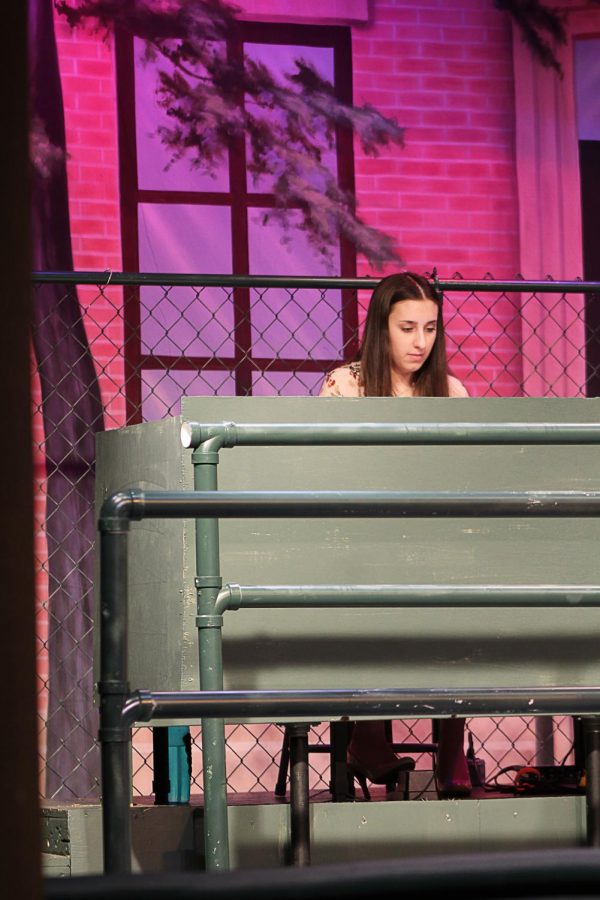 Sarah Donofrio plays the iconic organ music of a baseball game live at the keys of her piano.