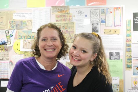 Mrs. Neuberger is a counselor in the A-F LST and poses with daughter Grace, who is currently a junior.