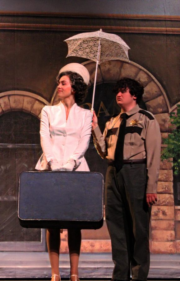 Juniors Abby Gourley and Johnny Thames performed as Mayor Matilda Hyde and Sheriff Earl, who later declared his love for the mayor.