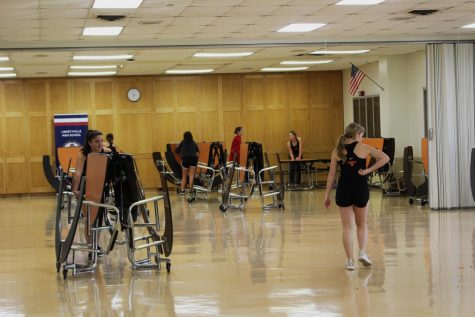Peyton Rodriguez The dance team will continue to hold their rehearsals in the cafeteria or one of the gyms until the dance studio is finished.