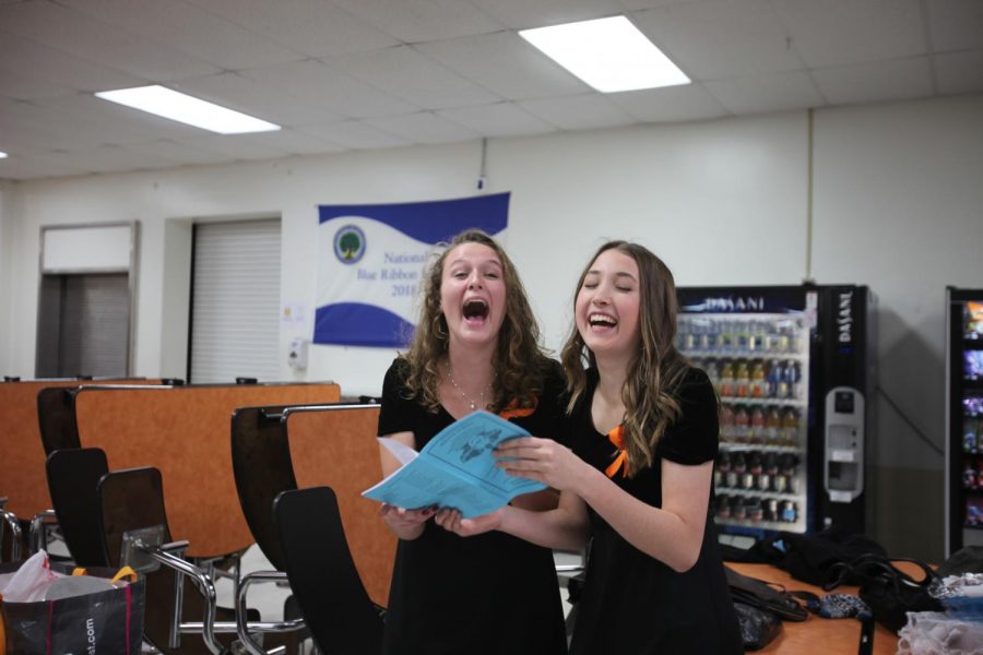 One of the pieces performed, “Cartoon,” captures the style of an old-timey cartoon. Instead of writing a program note for the song, which is traditionally done, seniors Jennifer Short and Katie Olson decided to write a four-page script to go along with it.