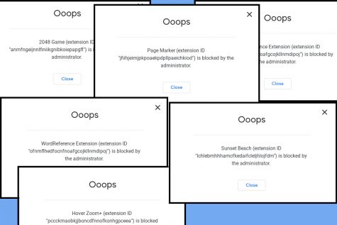 Many of the applications and extensions available on the Chromebook webstore have been blocked by the administration. Only the extensions that have educational purposes have been unblocked like Spanish Characters and Grammarly.