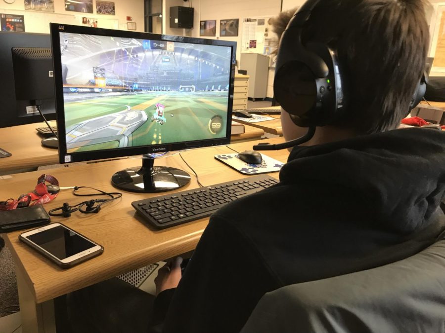 Vernon Hills High School’s eSports team plays competitive games like “Rocket League” and “League of Legends.” Photo courtesy of Brandon Watters.