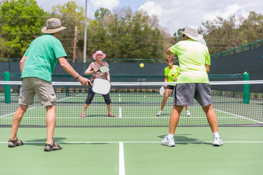 Pickleball+is+one+of+the+fastest-growing+sports+in+the+country.+At+LHS%2C+regular+P.E.+gym+classes+sometimes+play+pickleball+indoors.