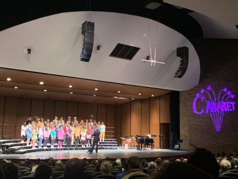 The freshmen and sophomores perform a song during the Cabaret concert.