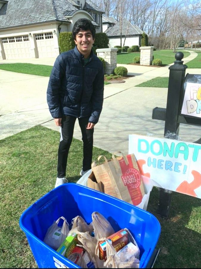 In order to help out the community, sophomore Tavish Sharma has organized a food drive. Picture courtesy of Tavish Sharma.