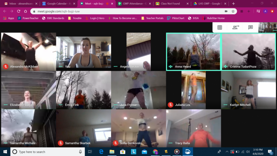 Athletes participating in Google Hangout workouts have the option to have their audio/camera on or off. Elkakitie hosts various workouts a week that many coaches encourage their players to attend.