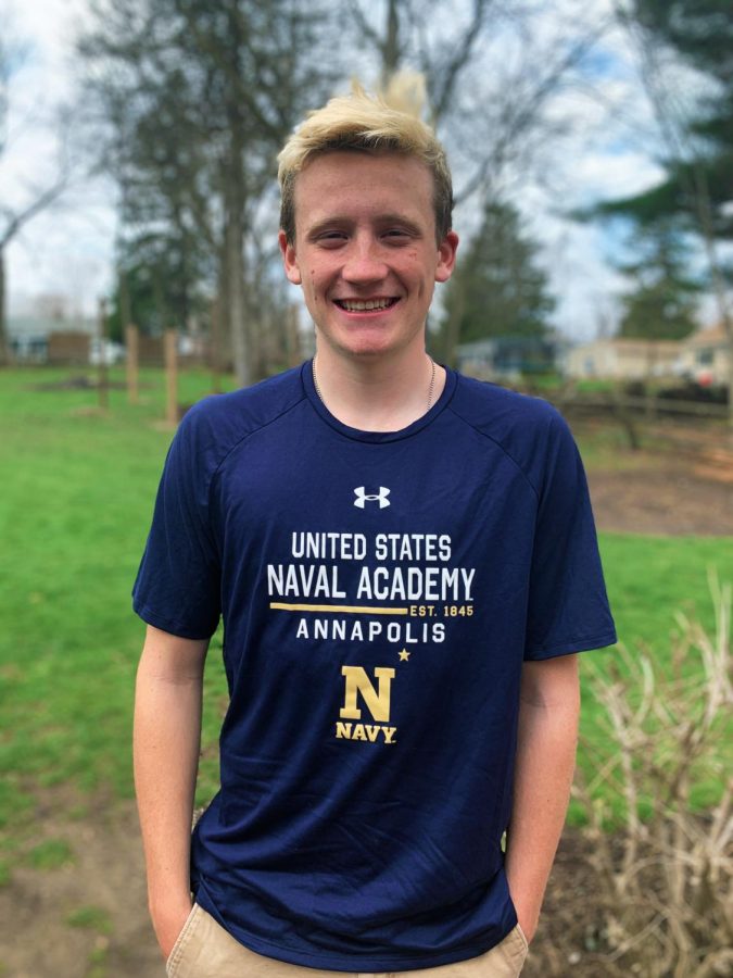 Photo courtesy of Andrew Bacilek. Senior Andrew Bacilek was drawn to the smaller class sizes and unique experiences that the United States Naval Academy provides.