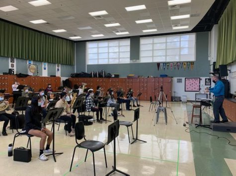 Band’s first indoor rehearsal at school this year occurred on Oct. 13.