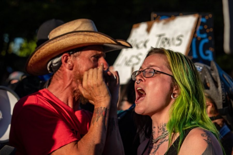 High tension and arguments filled the streets of Springfield as ACAB advocates met Blue Lives Matter supporters.