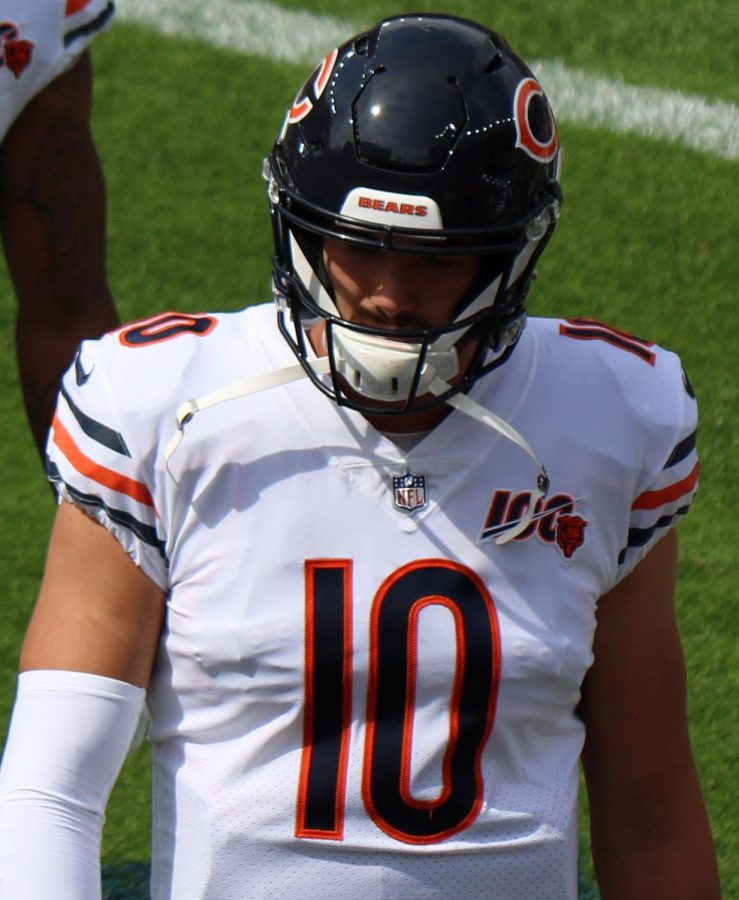 Mitch+Trubisky+%2810%29+was+benched+for+poor+play+in+Week+3+and+replaced+by+Nick+Foles.