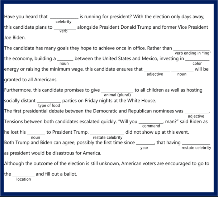 Mad Libs: Political Edition