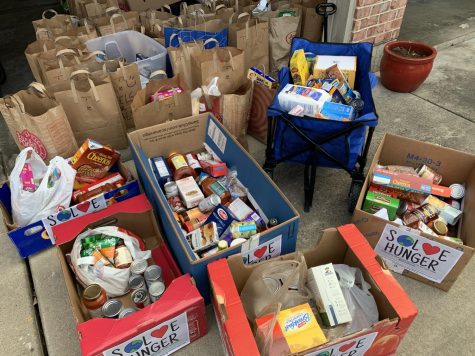 During Tavish Sharma’s Wheels for Meals launch event, his neighborhood donated over 4,000 pounds of food, which was distributed to local food banks.