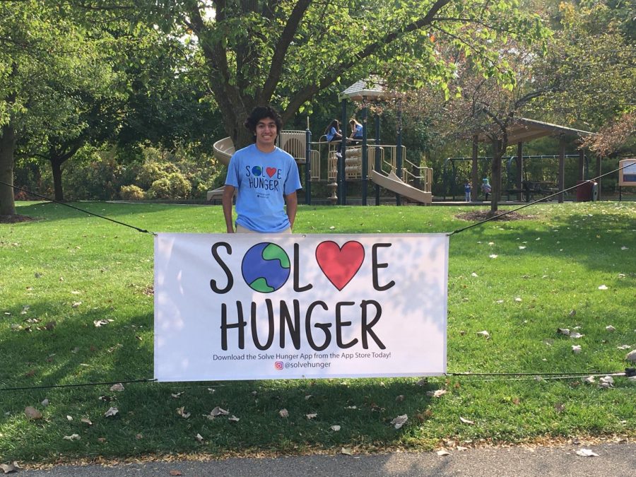 Photo courtesy of Tavish SharmaThe Solve Hunger logo was designed by Sharma’s younger sister. The globe represents Sharma’s goal to help families across the world have access to food, and the heart represents the idea that the project is done through love and kindness.