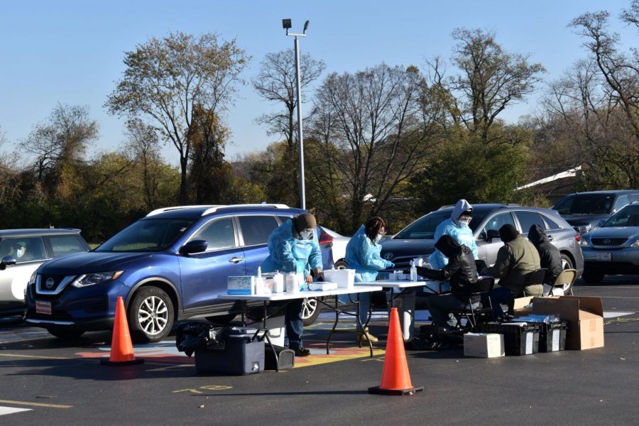 On Oct. 31, the LHS parking lot transformed into a mobile COVID-19 testing site, free of cost and available to all Libertyville residents.