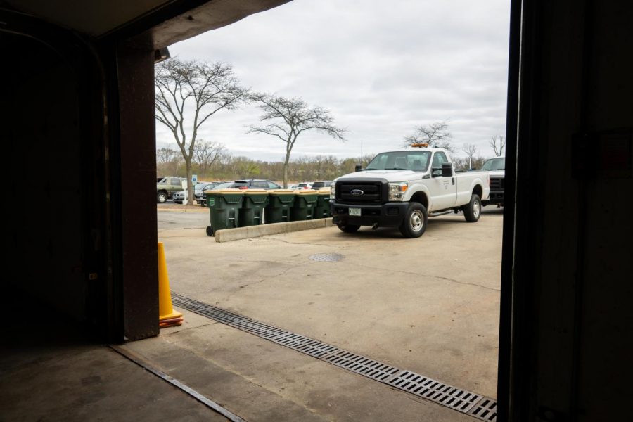 The loading dock is used to bring in supply shipments, transport recycling and allow for bigger storage items to be easily brought in and out of the building.