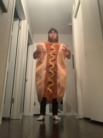 A halloween classic, the hot dog. Every 31st you are sure to find some sort of food item walking down the street. If it wasn’t for the fact of how easily accessible this costume was, it definitely would have been ranked higher for creativity. 
