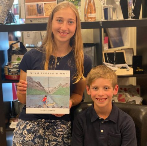 Macaire, along with her younger brother Camden, illustrated and wrote their first book together called The World From Our Driveway. Since then, Macaire has finished and published her second book, Cam And Hopper Travel The World. Photo courtesy of Mrs. Everett.