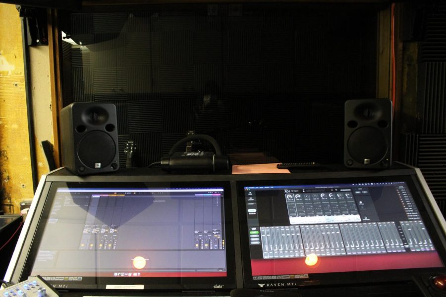 The Red Door Studio s a brand new recording studio within LHS Studio Theatre. It is full of high-tech recording equipment that is available to students enrolled in Music Production and Sound Recording.