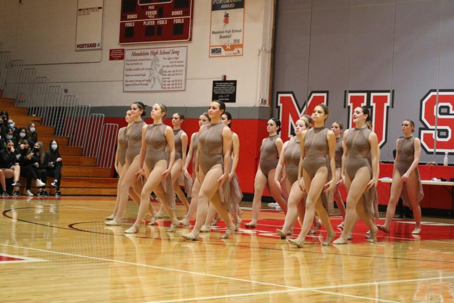 The LHS dance team confidently takes the floor.