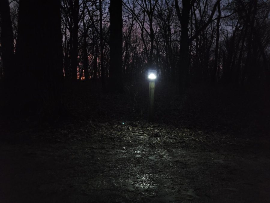 The bike path lights, which have been installed at Old School Forest Preserve and Lakewood Forest Preserve, have received both positive and negative feedback from trailwalkers and the community. They currently activate during the winter months after sunset.