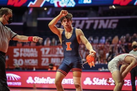 Danny Pucino, wrestler, who graduated from LHS in 2020, now wrestles for University of Illinois. In his debut, he beat a top 25 wrestler in their conference against Ohio State, to seal the meet for Illini. He finished his freshman year with a 7 - 1 record.