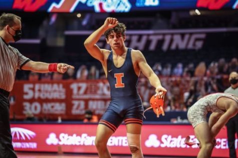 Danny Pucino, wrestler, who graduated from LHS in 2020, now wrestles for University of Illinois. In his debut, he beat a top 25 wrestler in their conference against Ohio State, to seal the meet for Illini. He finished his freshman year with a 7 - 1 record.