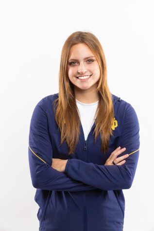 Emma Gleason, swimmer, who graduated from LHS in 2020, now swims for University of Notre Dame. In her freshman season, Gleason placed 19th in the ACC Conference Championship in the 200 butterfly with the time of 1:58.