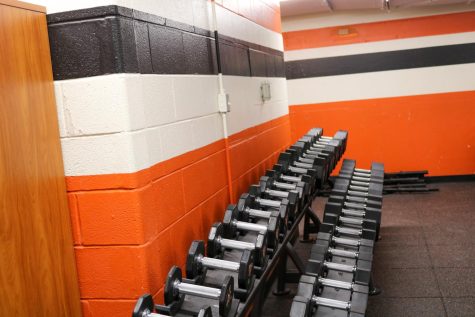 Students take advantage of the weight room after school to improve their strength and prepare for their sport seasons.