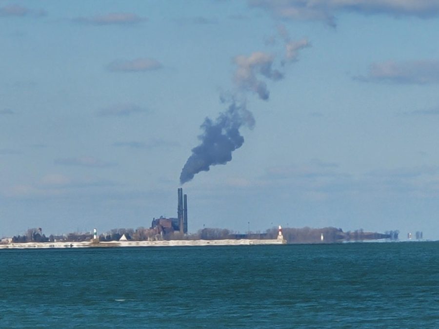 The Waukegan Generating Station sits on the shore of Lake Michigan, with toxic particulate matter rising from the coal-fired generators. The plant has a capacity of 803 Megawatts; however, the station only runs in times of high electrical grid demand.