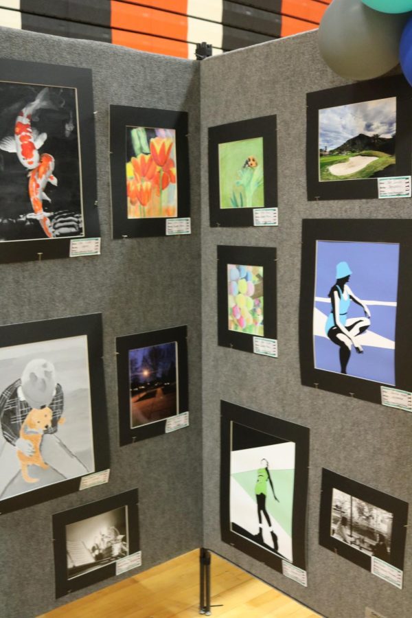 Digital Photo Studio classes displayed their photo prints that they had photographed and edited during the semester.
