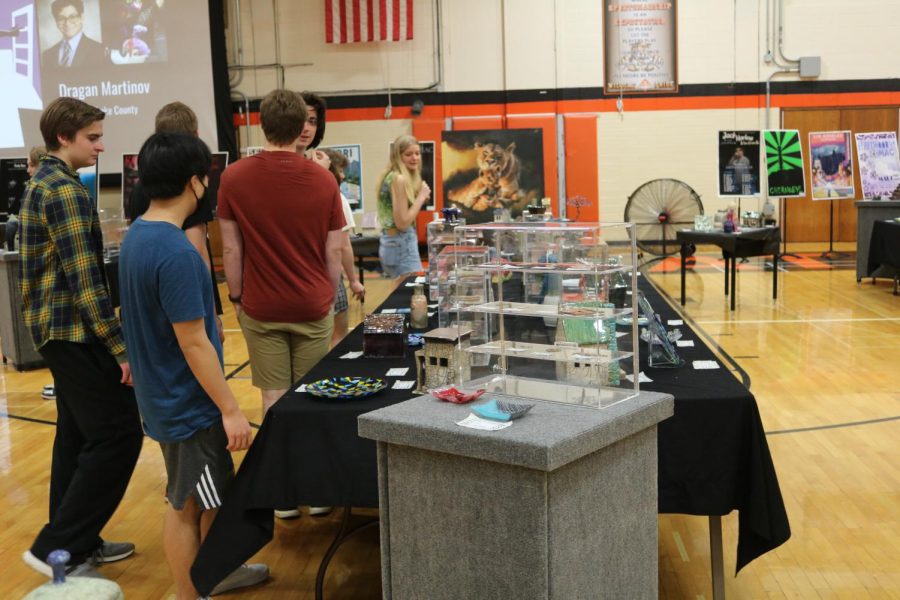 Throughout the first four periods of the school day on Friday, May 13, students were able to attend the art show in the main gym and study the art made by their peers.