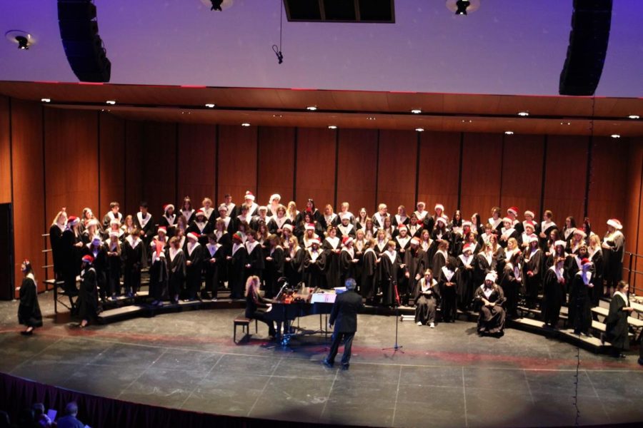 The Festival Choir kicks off the concert by singing “Holiday Road,” arranged by Greg Gilpin, and “A Muppet Christmas Carol Medley,” arranged by Ryan O’Connell.