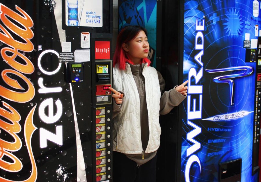 Coke Zero and Powerade vending machines are located just outside the Gymnasium and Fieldhouse doors.
