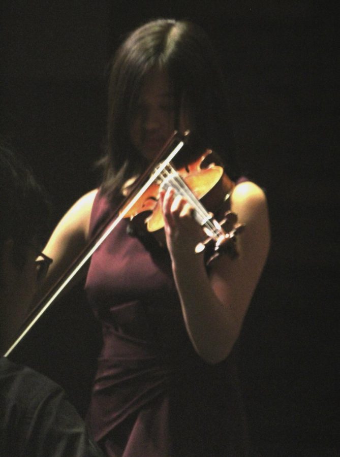 Senior soloist Sam Chen leads the chamber orchestra in performing “Violin Concerto in e Minor, Op. 64 - Allegro Molto Appassionato” by Felix Mendelssohn. This was one of the last performances of the night and a powerful way to close  the show.