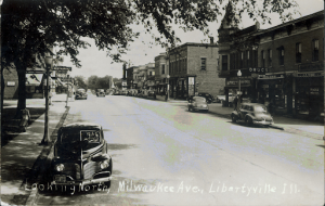 The Village of Libertyville was first established under the name Vardin’s Grove in 1837. As more people settled, new commerce emerged, the area changed, and the village was renamed Libertyville in 1841. This community has been the backdrop for bustling business, a home to nationally known celebrities and politicians and holds deep roots for Illinois history. Here is a selection of photos from the Libertyville Historical Society dating back to as far as 1890 and what those locations look like today.
