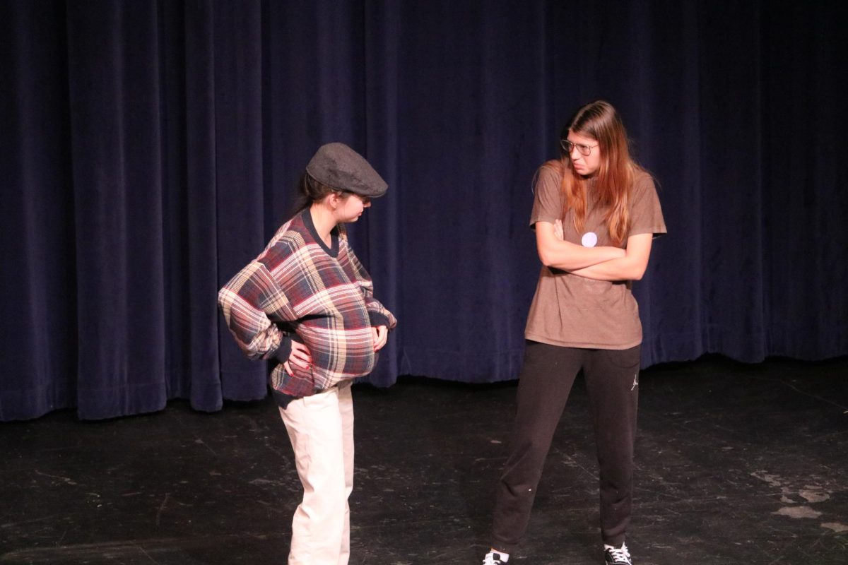 Senior Ella D’Amore and junior Katie Baker star as the main characters of “The Revenge of a Gingerbread Boy.” Filled with various surprises as the crowd finds out it was the adoptive father who ate the gingerbread boy's dad in the end, this skit highlights both forgiveness and family with a plethora of jokes along the way.