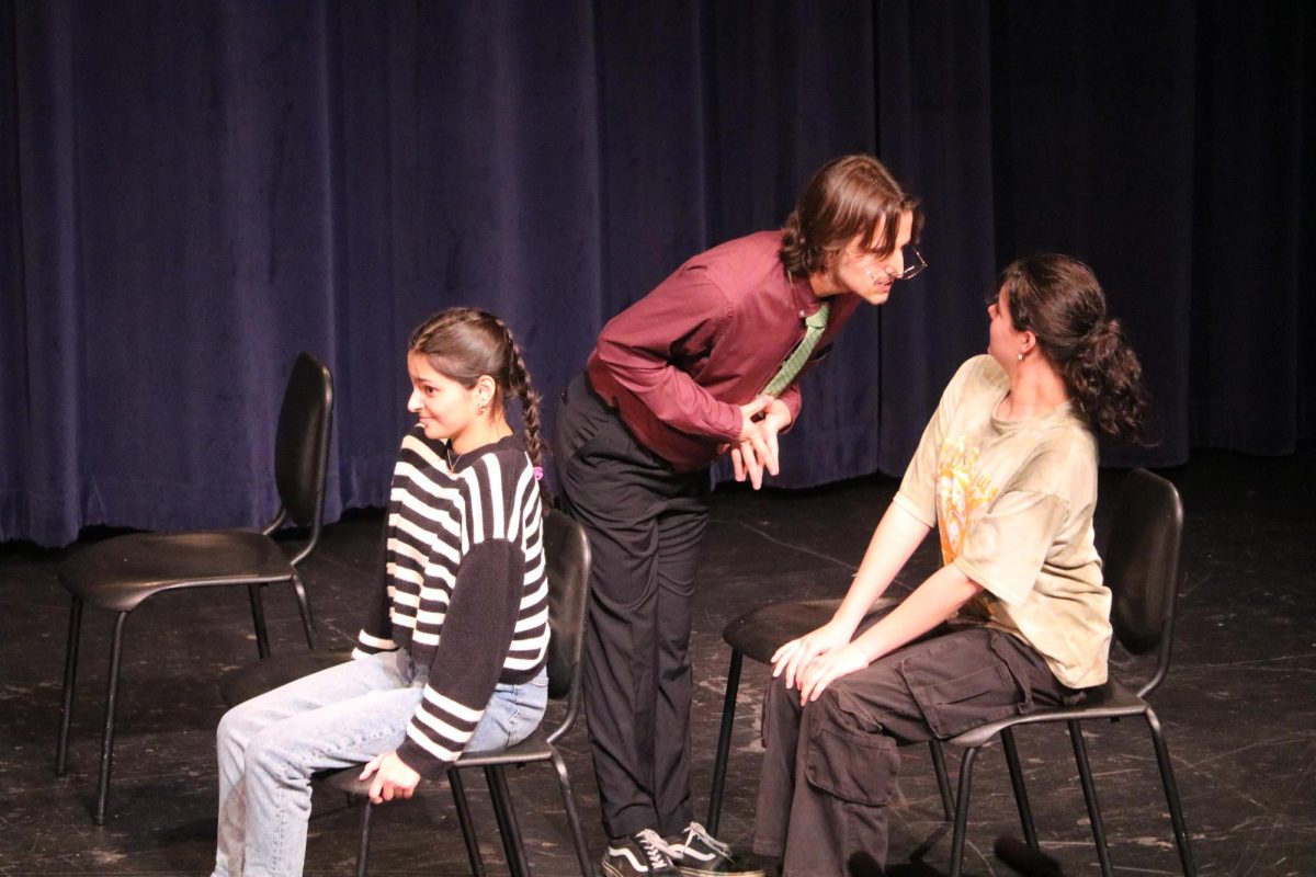 With overjoyous reactions from the crowd, senior Sam Foster, who played Mr. Wort, stole the show with his charismatic style and comical movements. During detention, sophomores Aanya Singh and Ella Globerger fool Wort into leaving with the promise of the latest lottery code.
