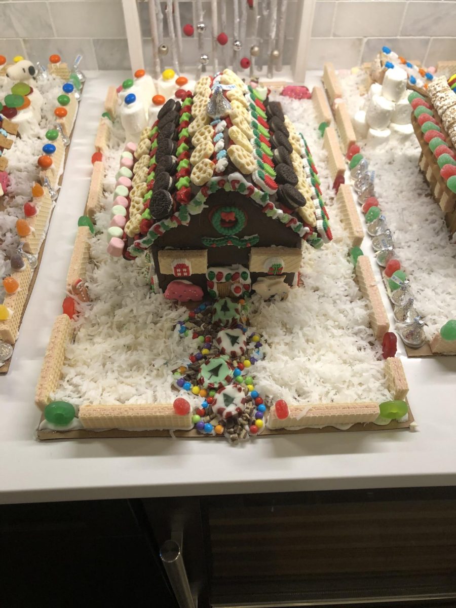 Instead of doing the original gingerbread house, in 2019, I decided to do a chocolate gingerbread house using candies such as Oreos, wafers, gumdrops, marshmallows and sprinkles. 