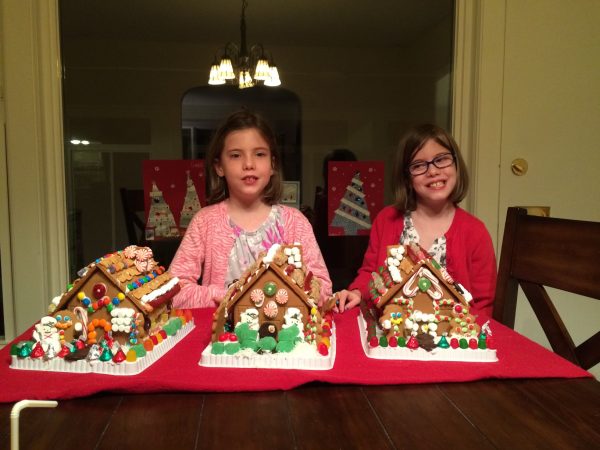 December 23, 2015, when my sister, Grace and I were eight years old, it was our fifth year of decorating gingerbread houses. 