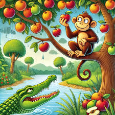 Monkey & Crocodile