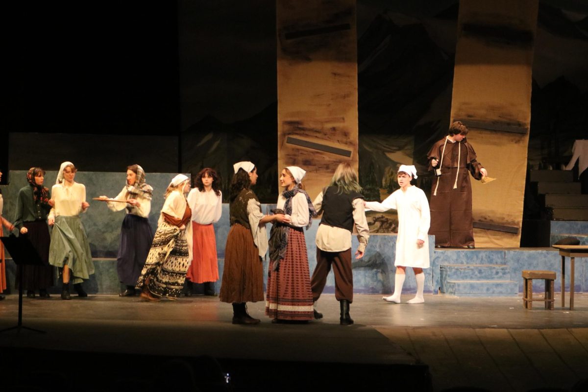 Grusha, the adoptive mother of baby Michael and protagonist of Caucasian Chalk Circle, goes to lengths to take care of Baby Michael and keep him safe. As a result, she is forced to marry a sickly man to keep baby Michael. In this scene, Grusha must act as a good housewife and hide her adoptive child.